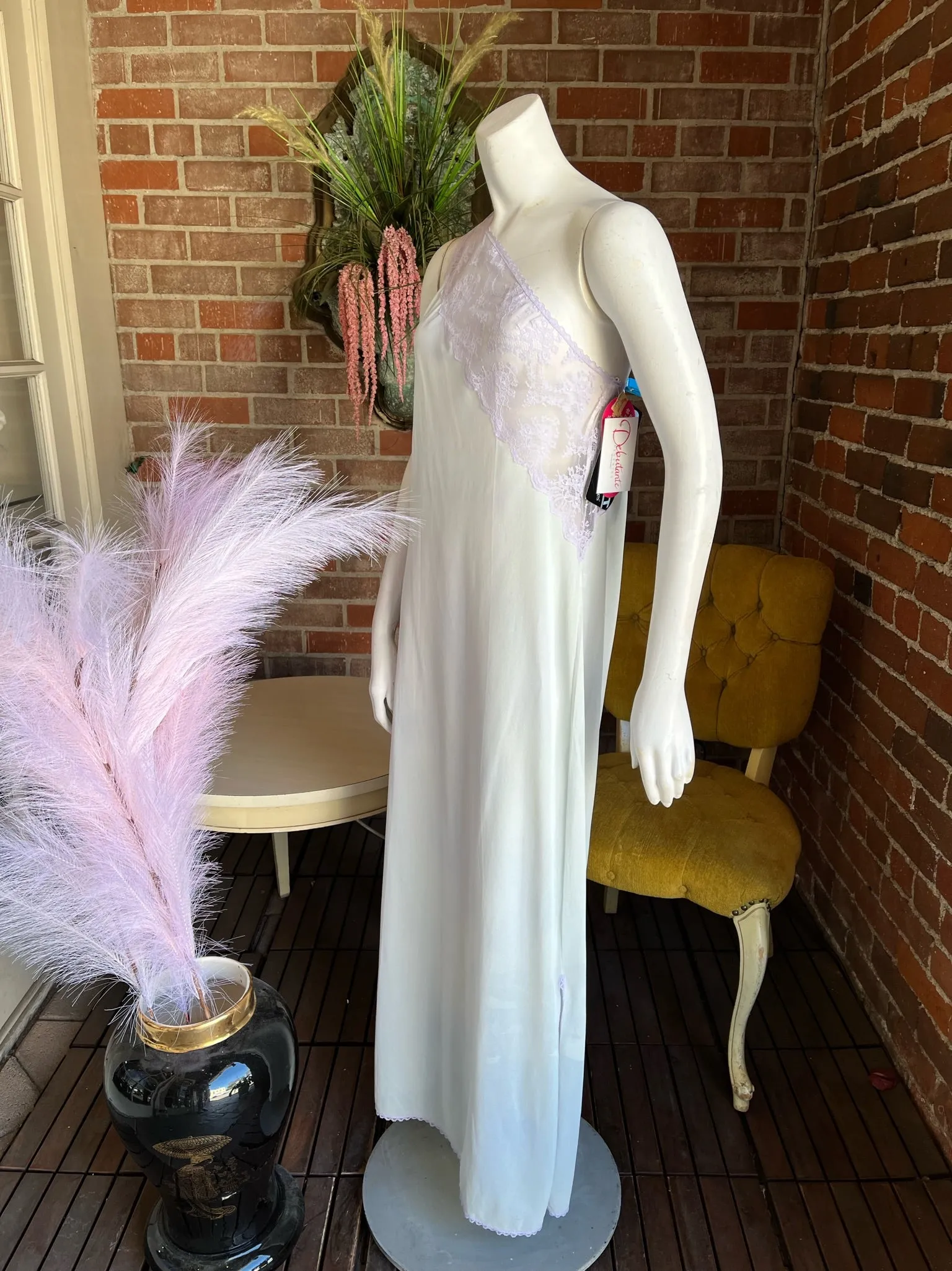 1970s One Shoulder Night Gown Deadstock
