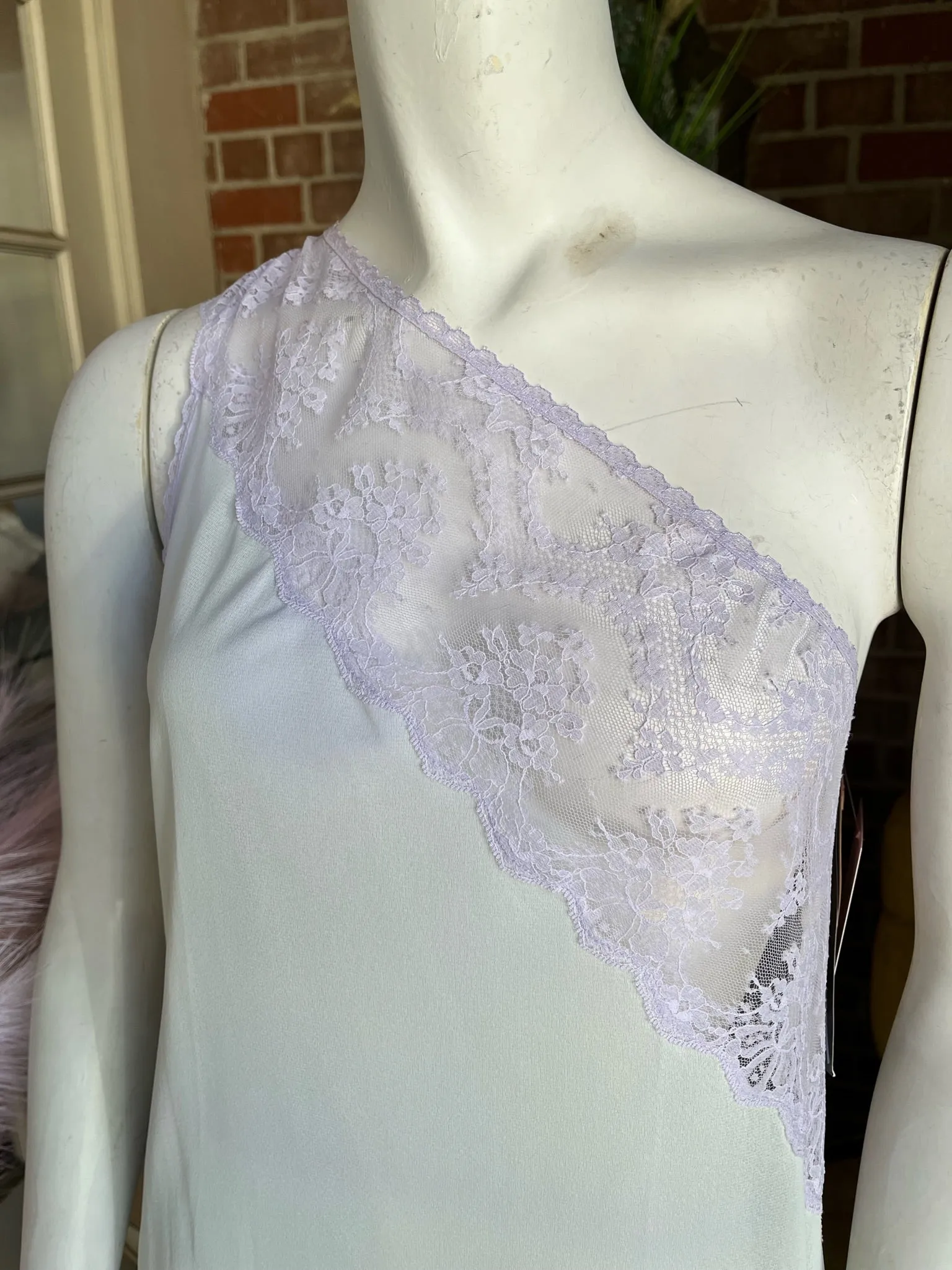 1970s One Shoulder Night Gown Deadstock