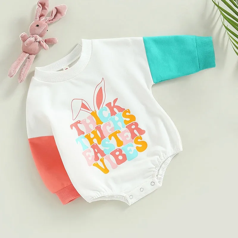 Baby Boy/Girl Bunny Letter Print Bodysuit