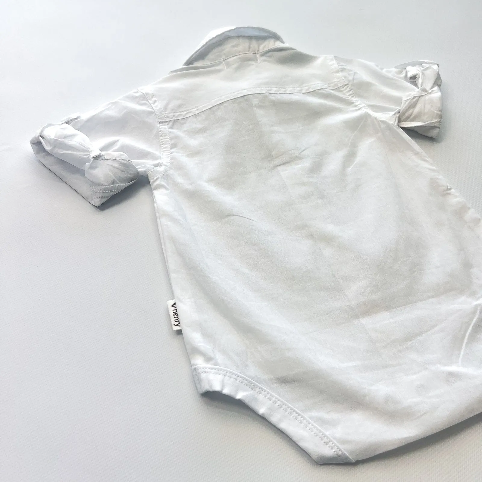Baby Boys Dress Shirt Romper - White