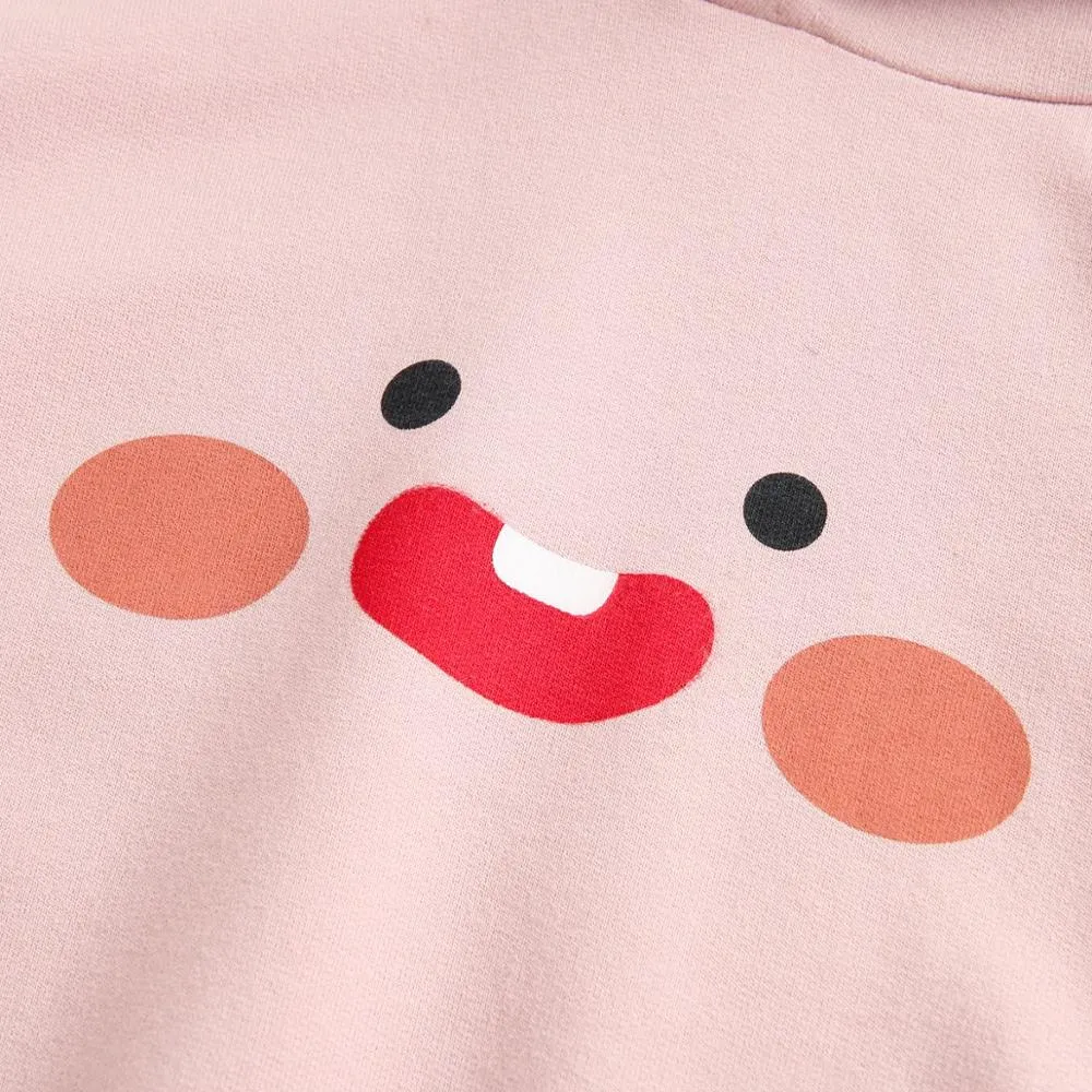 Baby Girls Cartoon Hooded Warm Cotton Bodysuits