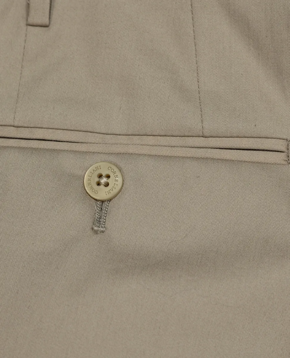 Beige Cotton Pants