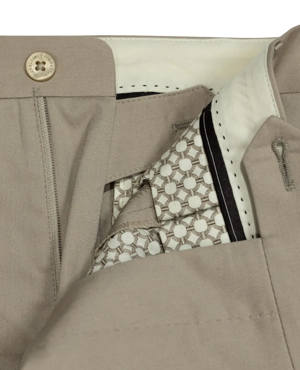 Beige Cotton Pants