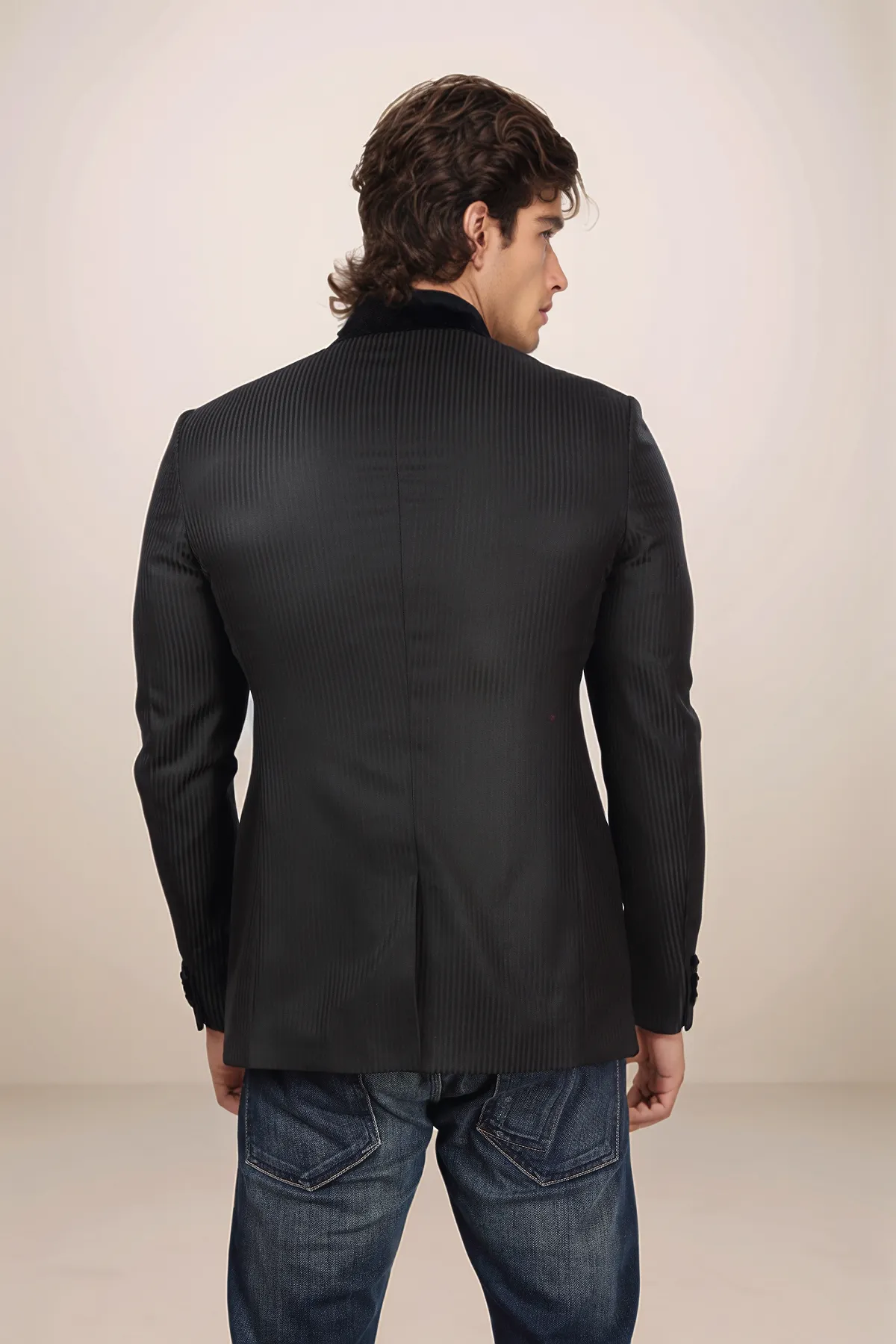 Black Jodhpuri Single Breasted Blazer