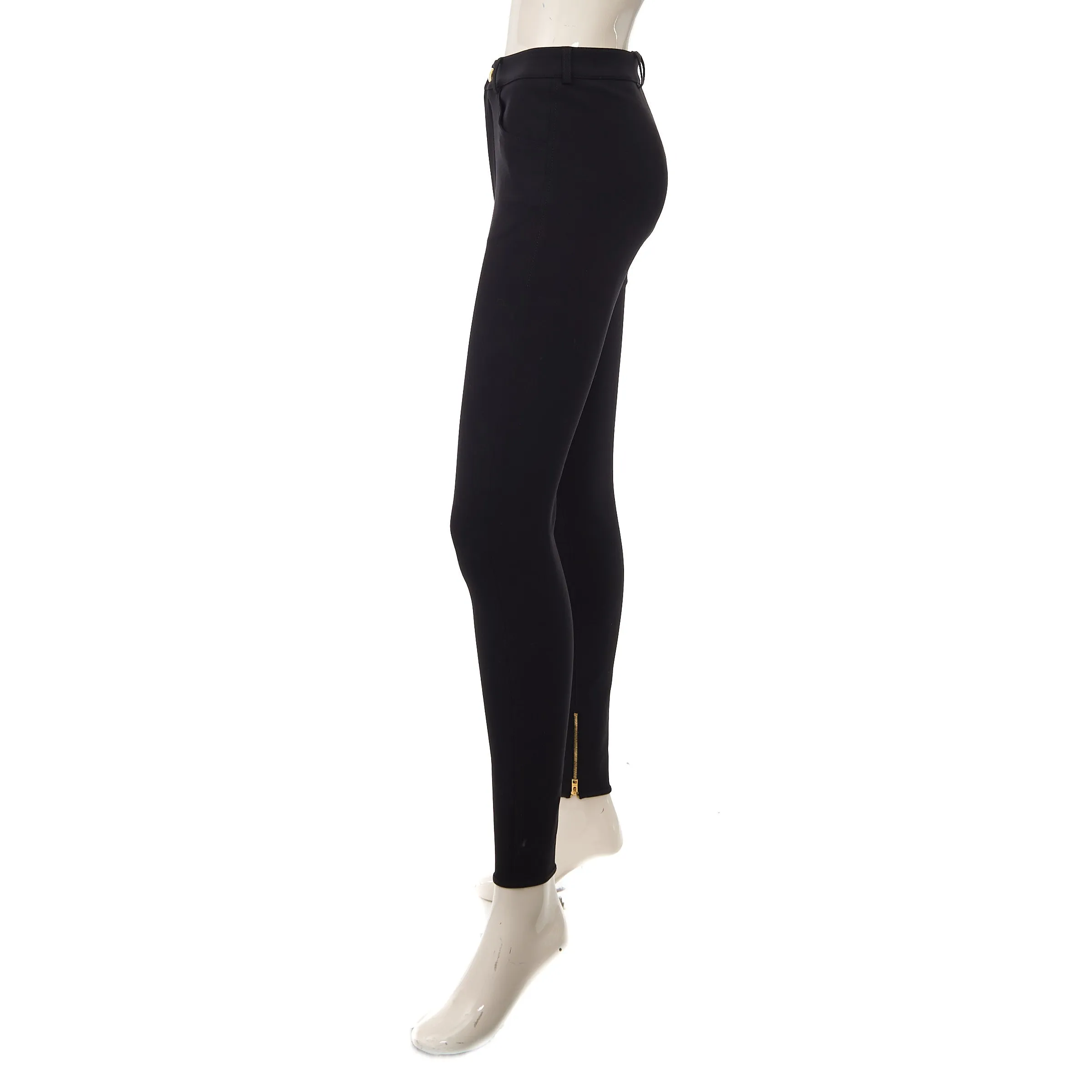 Black Riding Pants In Compact Wool