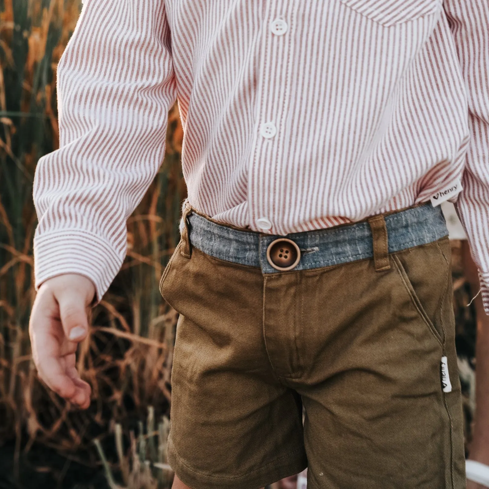Boys Dress Shirt - Red Pinstripe