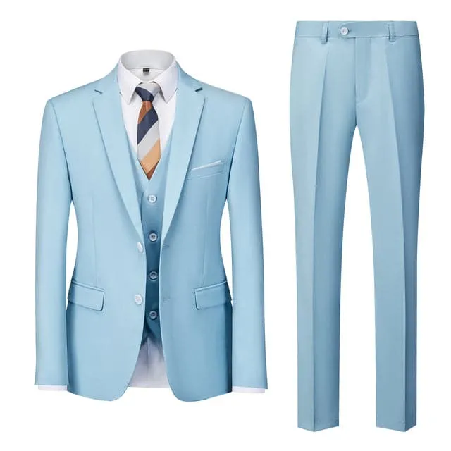 BRADLEY VIP SUITS Men's Fashion Formal Business & Special Events Wear 3 Piece (Jacket   Pants   Vest) 2 Buttons Yellow Suit Set