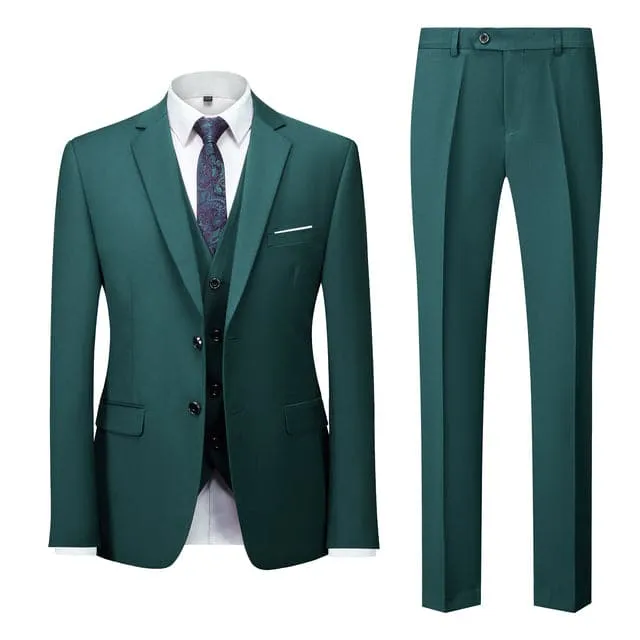 BRADLEY VIP SUITS Men's Fashion Formal Business & Special Events Wear 3 Piece (Jacket   Pants   Vest) 2 Buttons Yellow Suit Set