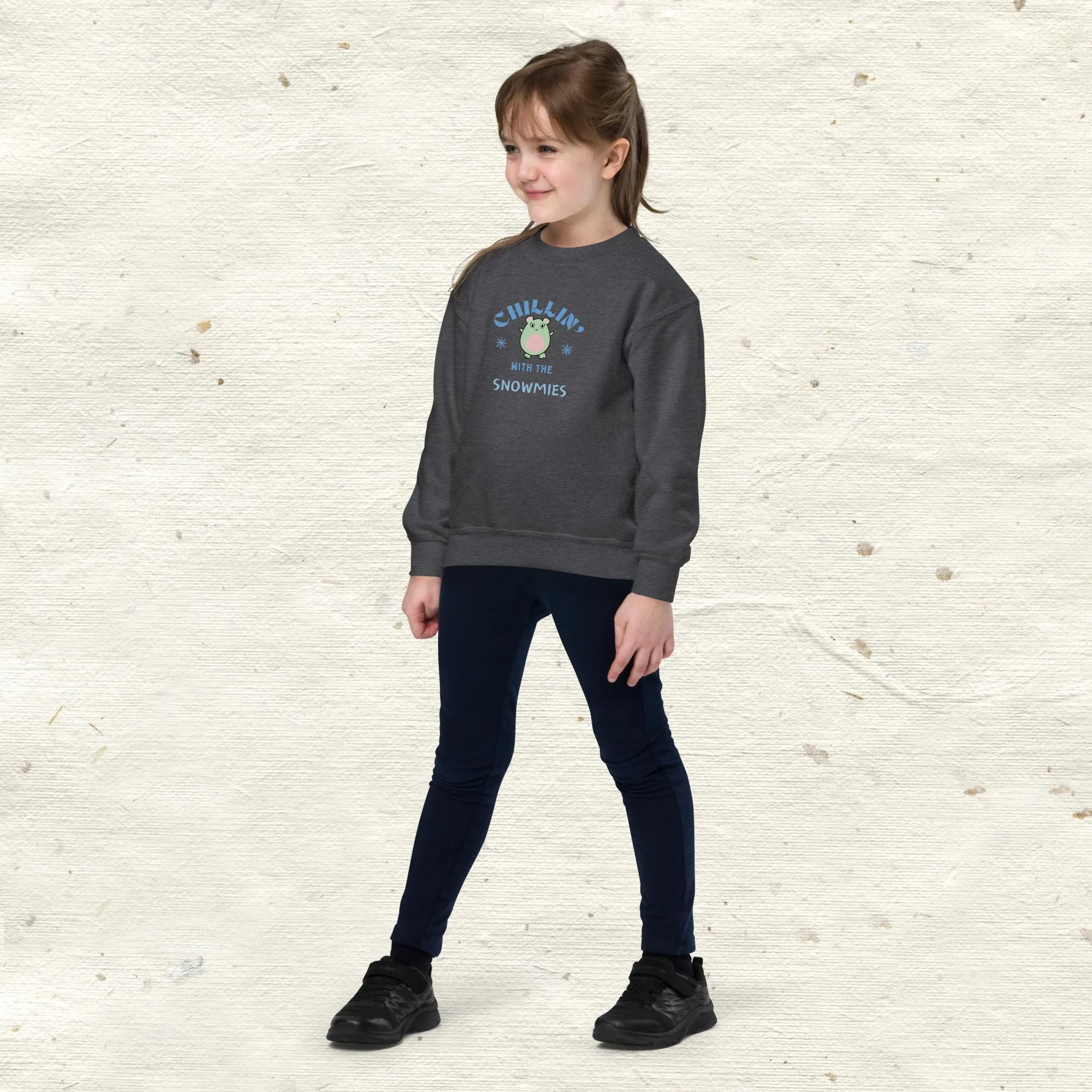 Chillin With The Snowmies Youth Crewneck Sweatshirt