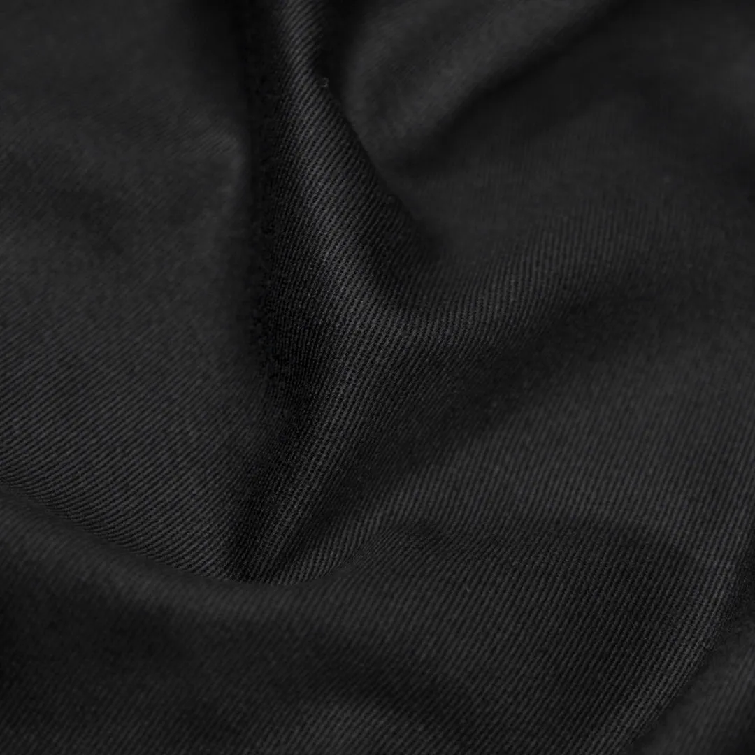 Crisp Cotton Chino Twill - Black