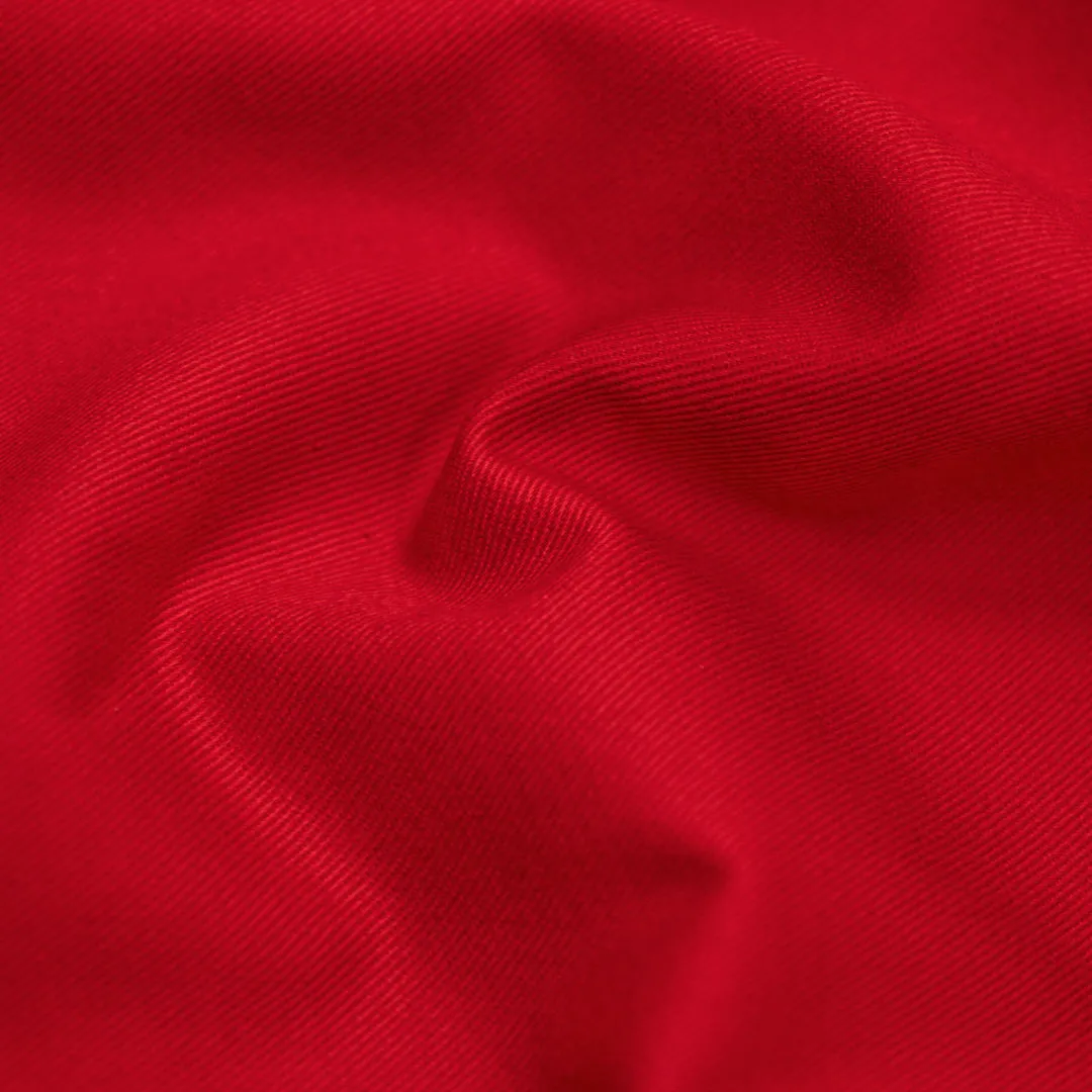 Crisp Cotton Chino Twill - Fire Red