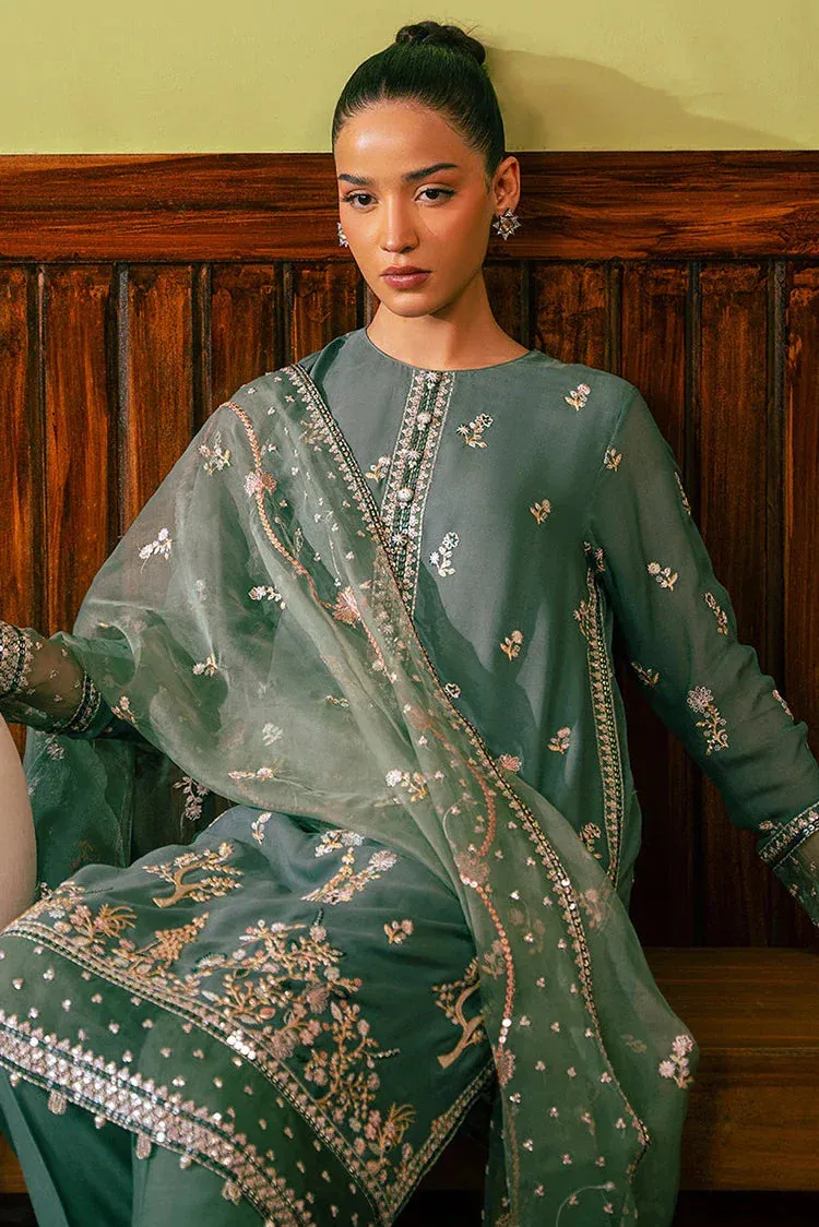 Cross Stitch - Embroidered Chiffon Collection - Fern Green