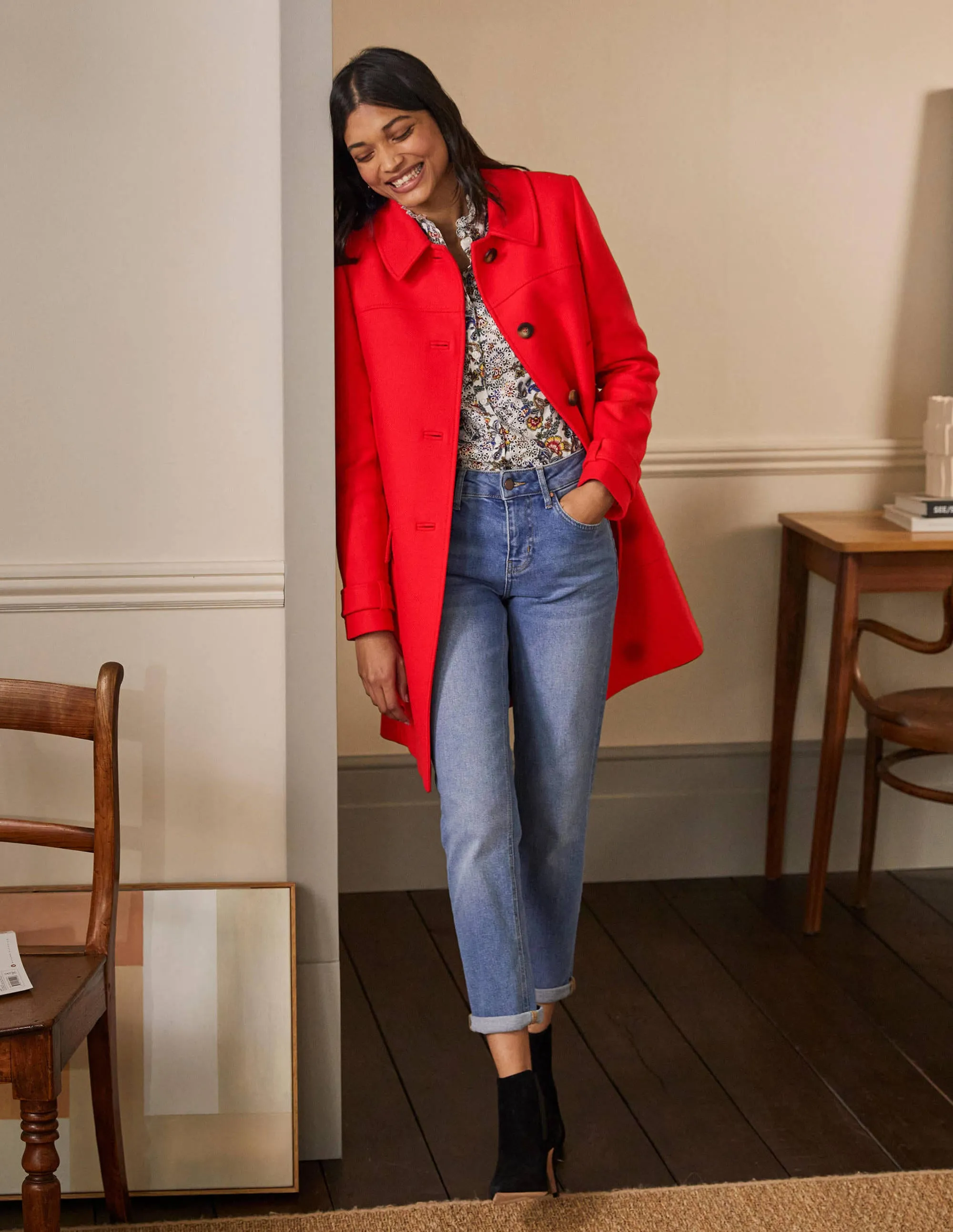 Durham Wool Blend Coat-Poppadew