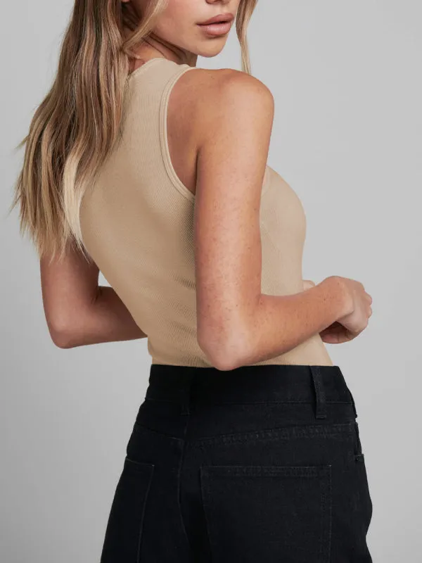Essential Ribbed One Shoulder Bodysuit
