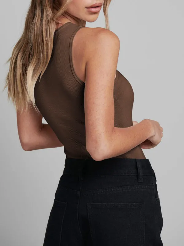 Essential Ribbed One Shoulder Bodysuit