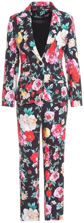 Floral Printed Blazer & Cropped Pant Set