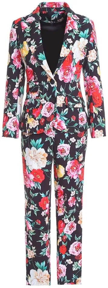 Floral Printed Blazer & Cropped Pant Set