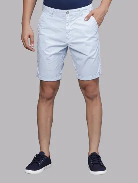 Ice Blue Fold Up Overdyed Chino Shorts