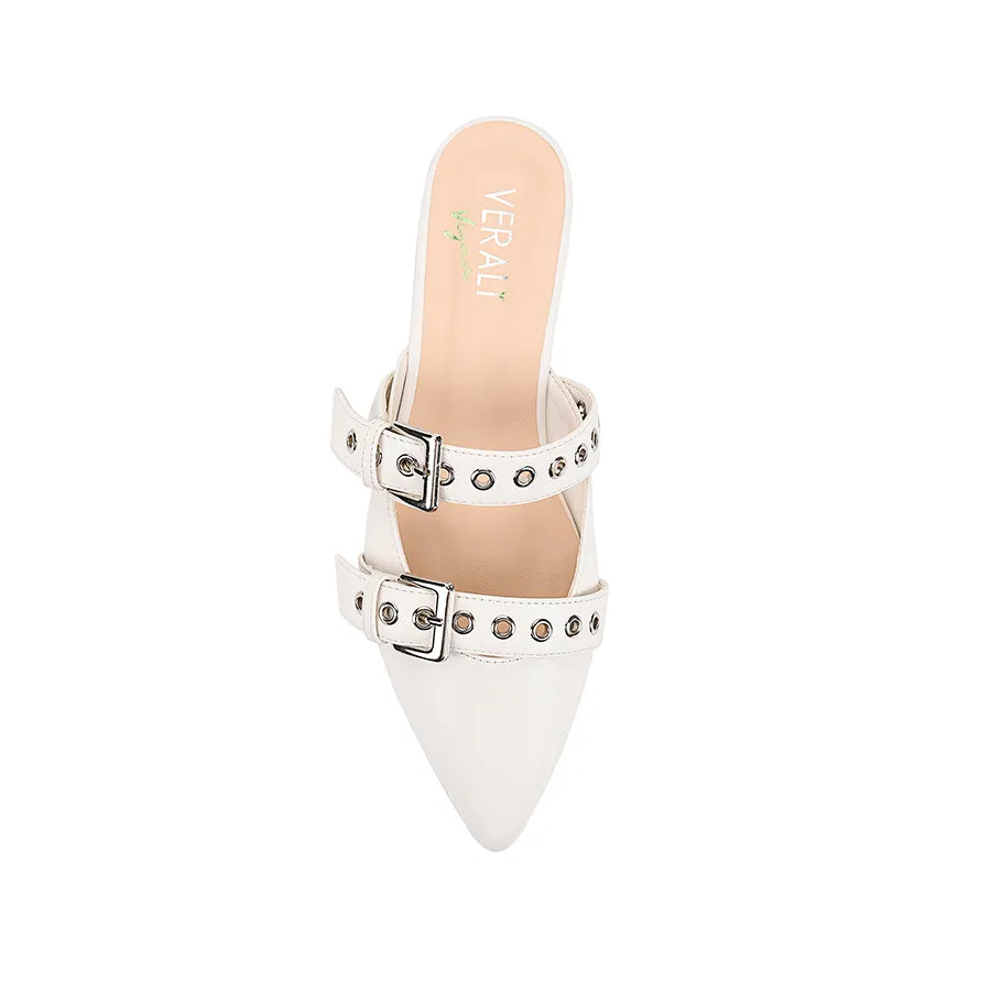 Indianna Point Toe Flats - Chalk White