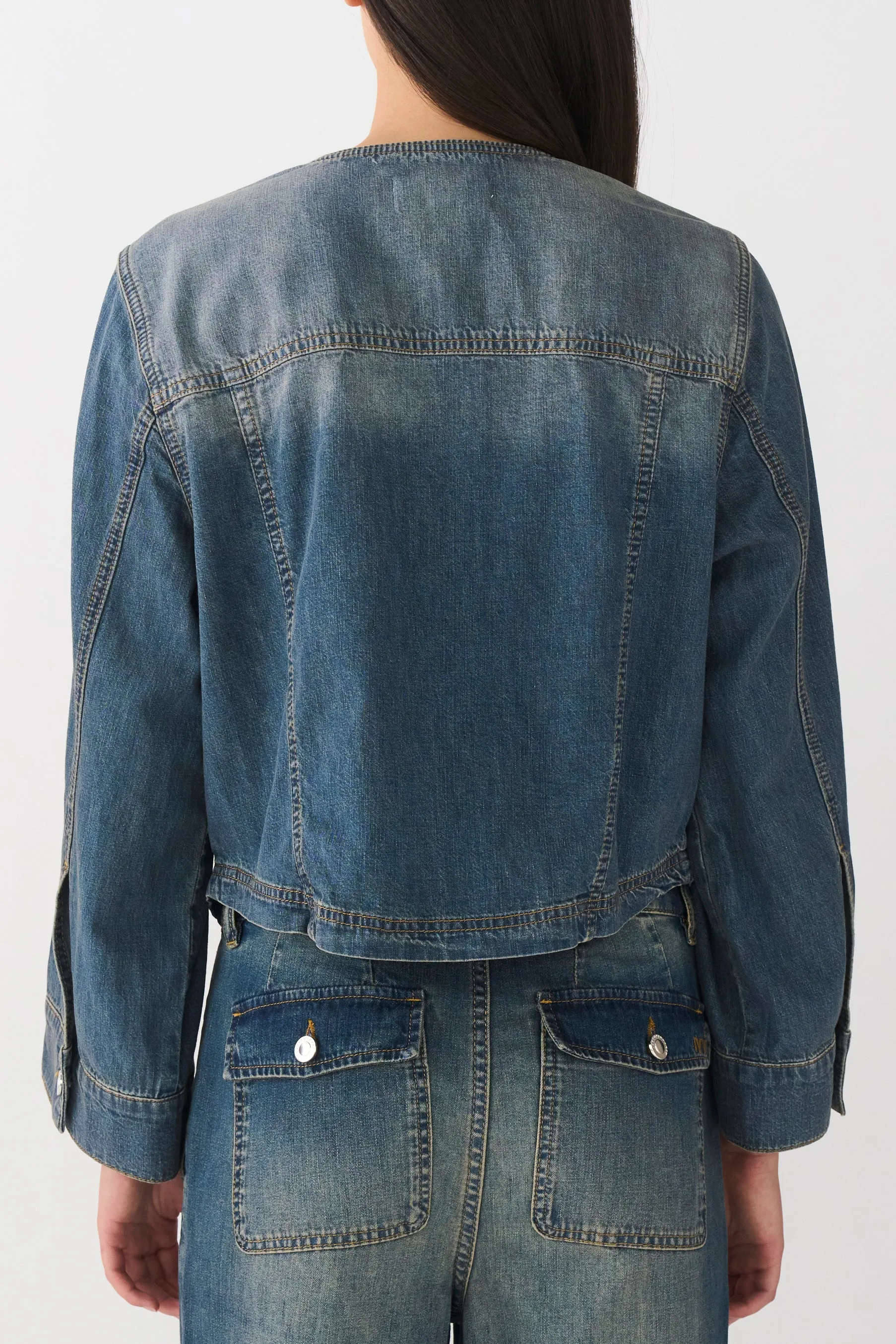 IVY-Jazz Cropped Denim Jacket Wash Melilla