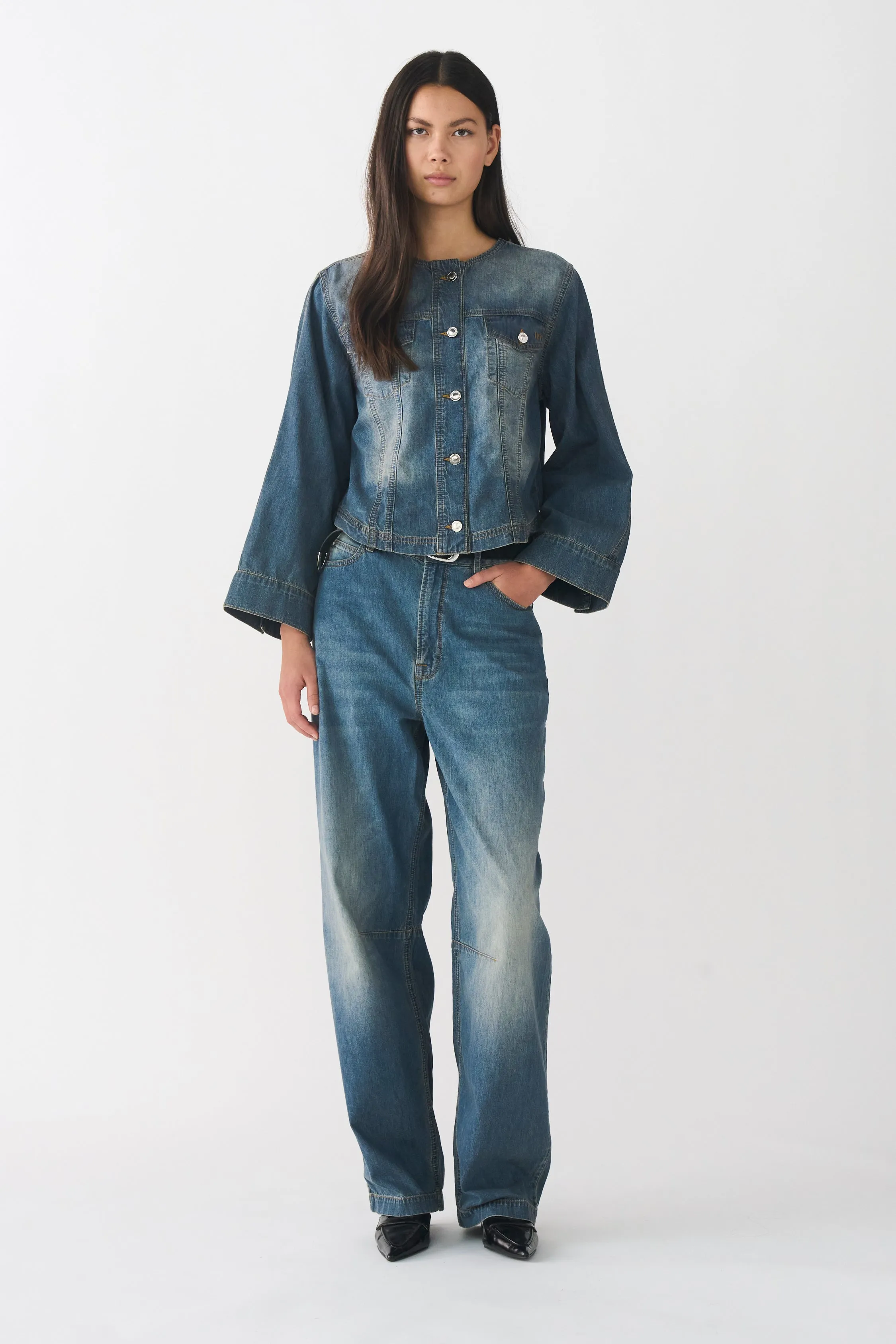 IVY-Jazz Cropped Denim Jacket Wash Melilla