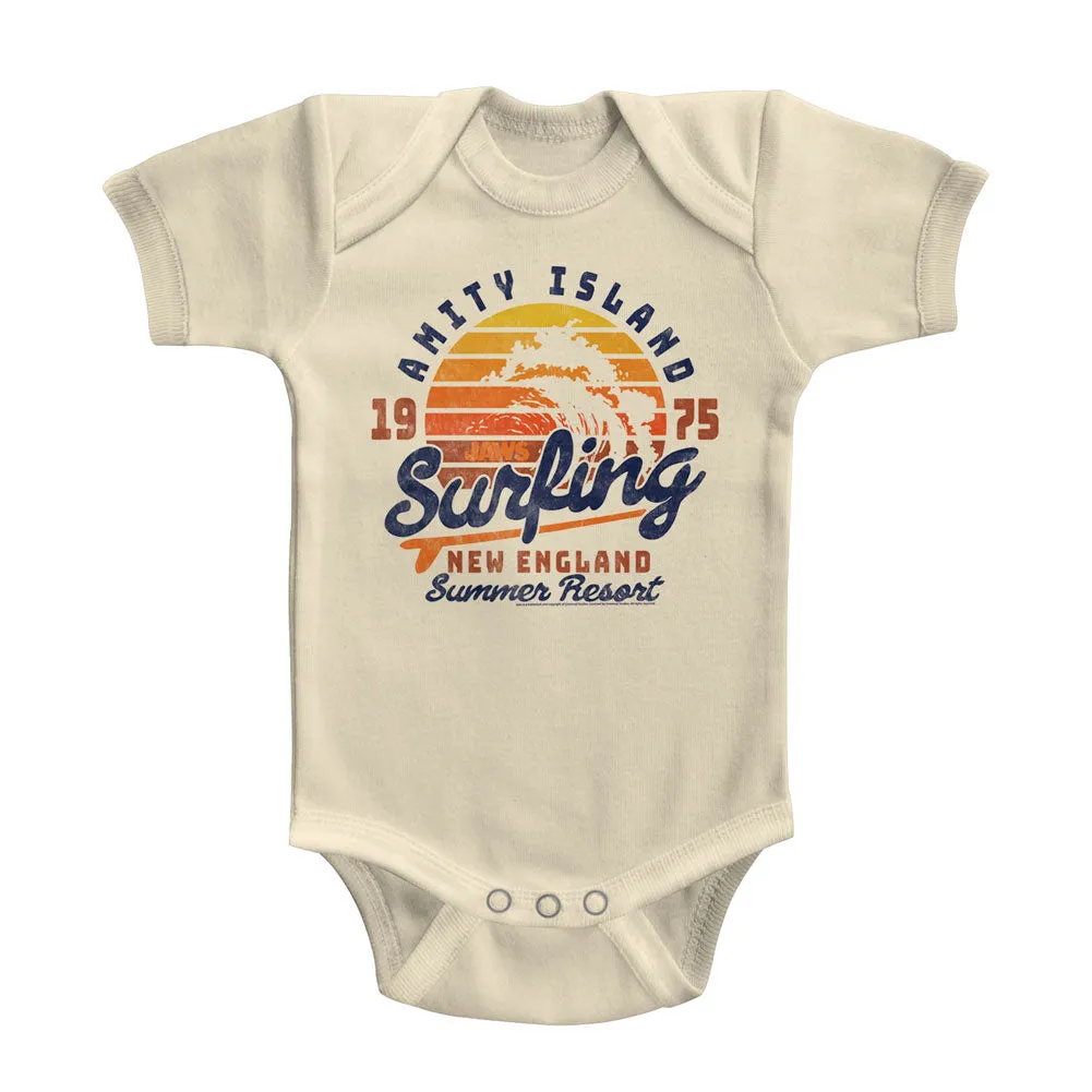 Jaws Amity Surfing Baby Bodysuit