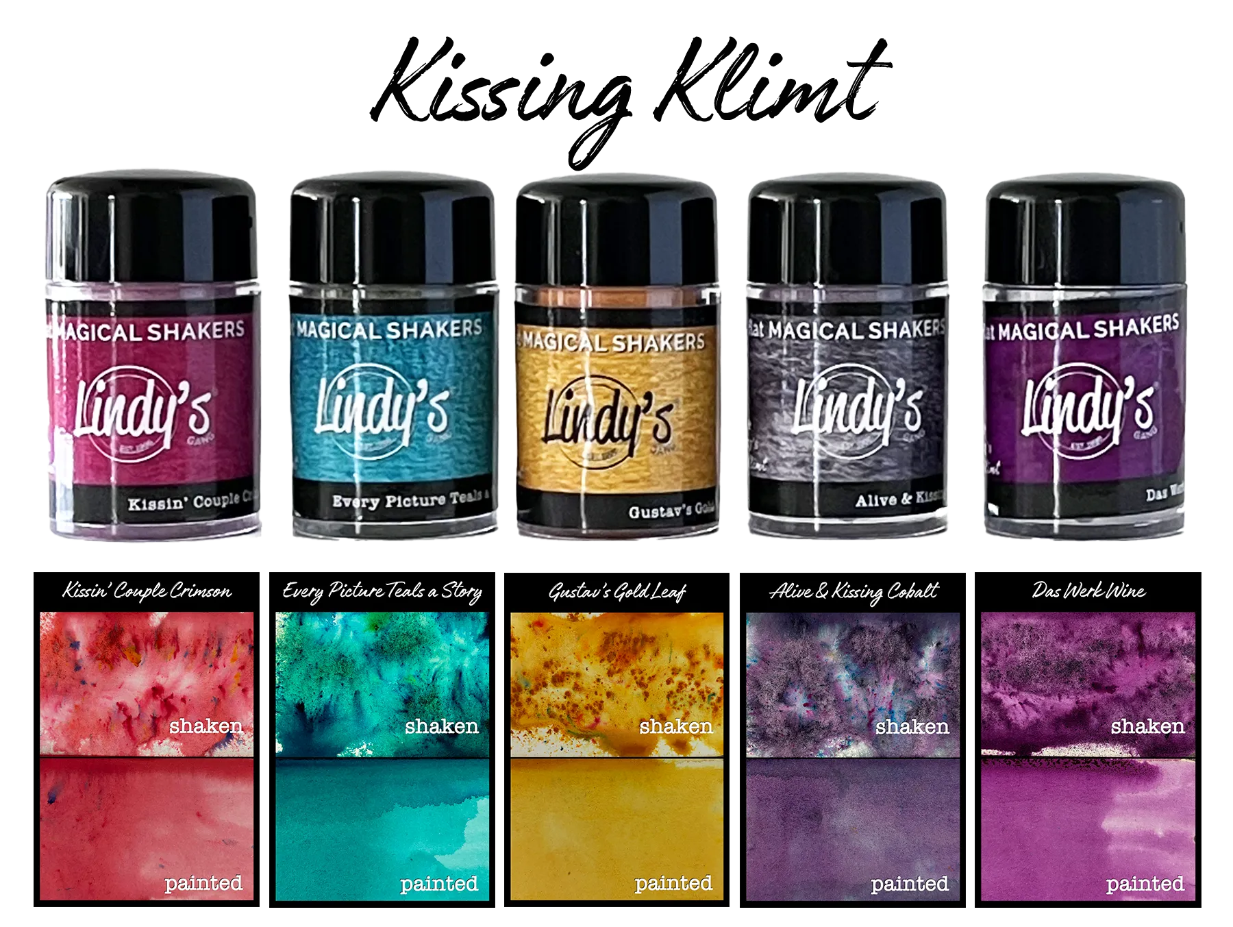 Kissing Klimt flat Shaker 5-pack