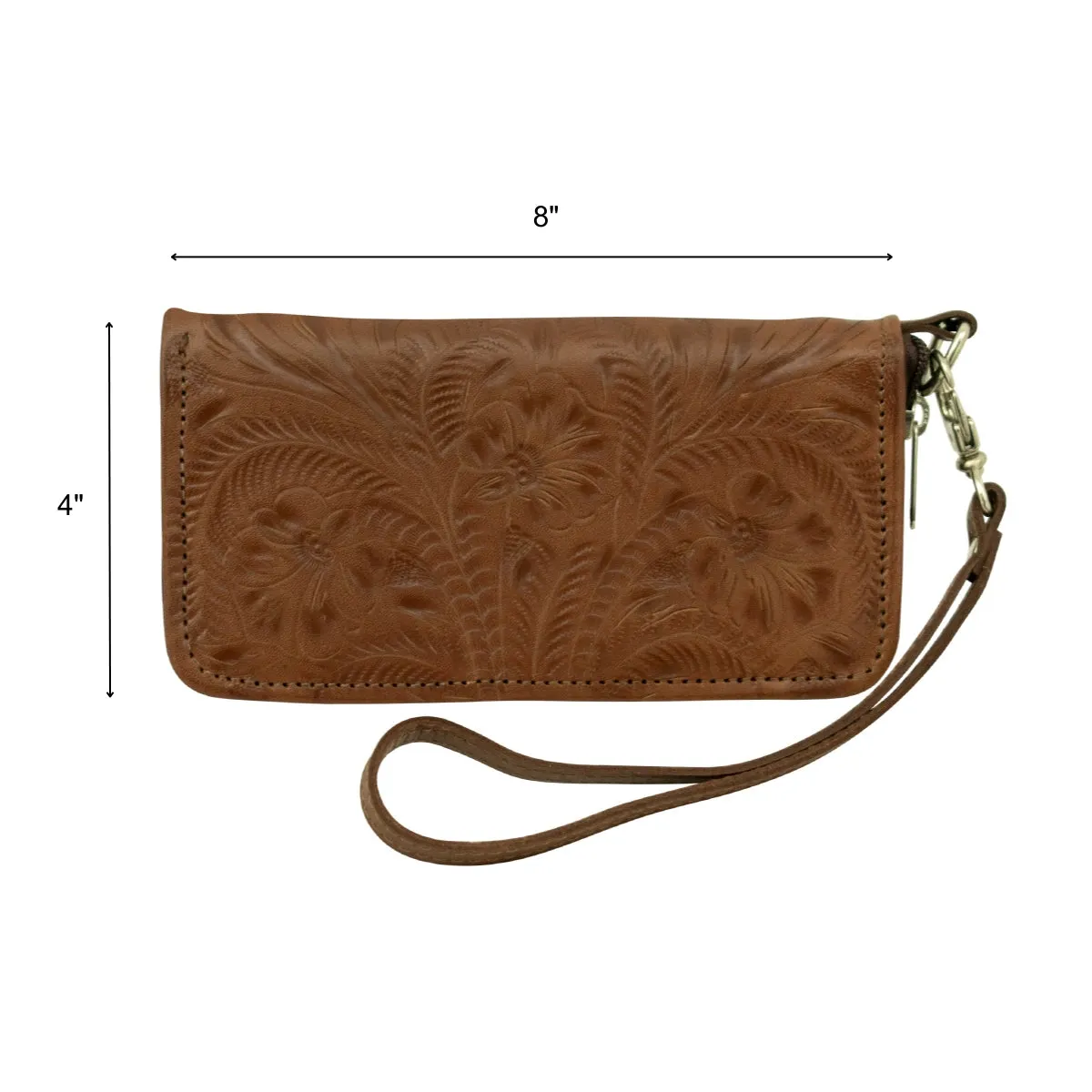 Ladies' Zip-Around Wallets - Antique Brown