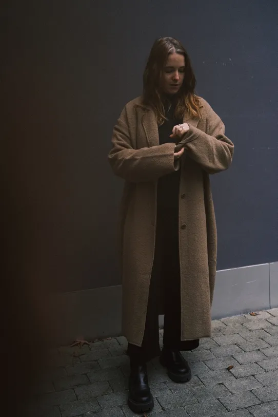 light wool coat - dessau - camel