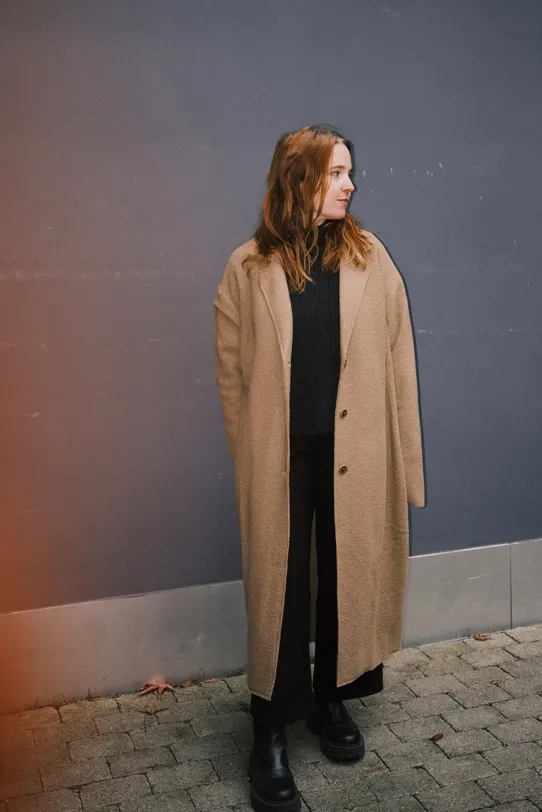 light wool coat - dessau - camel