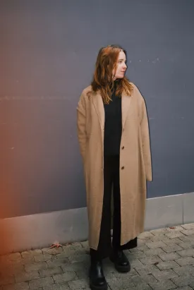 light wool coat - dessau - camel