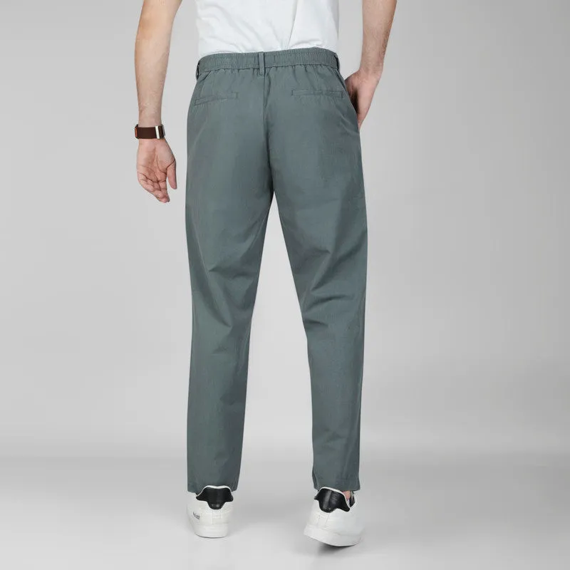 Lightweight TENCEL-Cotton Trousers -   DARK OLIVE
