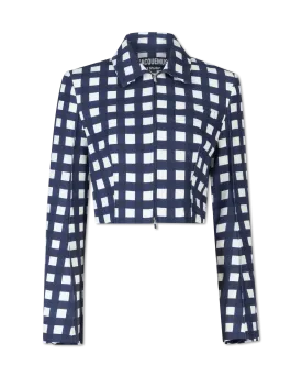 Limao Check Cropped Jacket