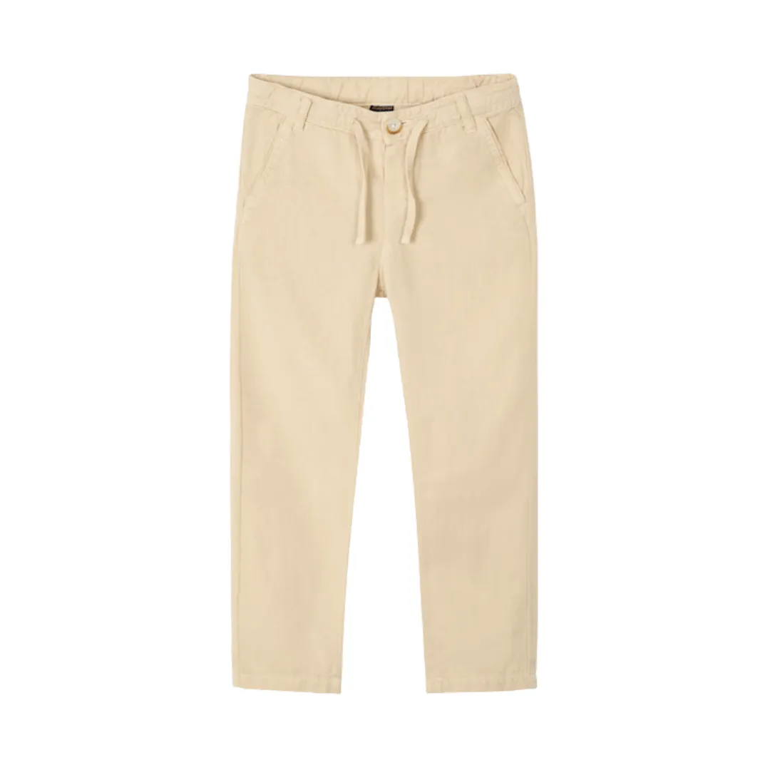Linen Pants with Drawstring - Biscuit by Mayoral