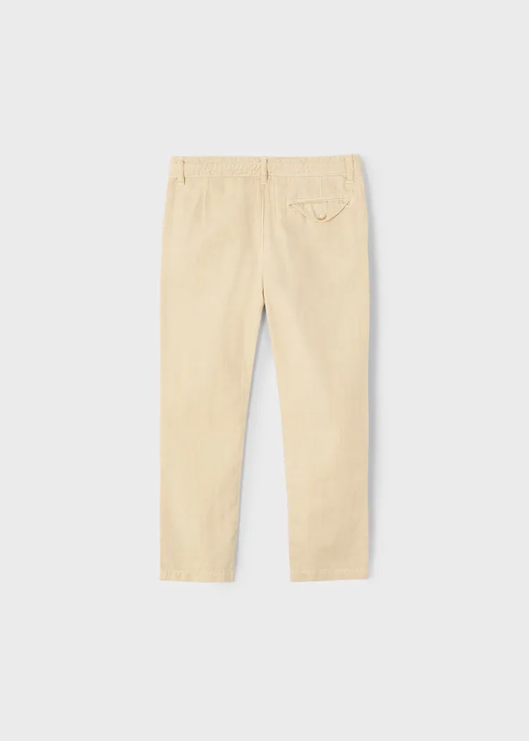 Linen Pants with Drawstring - Biscuit by Mayoral