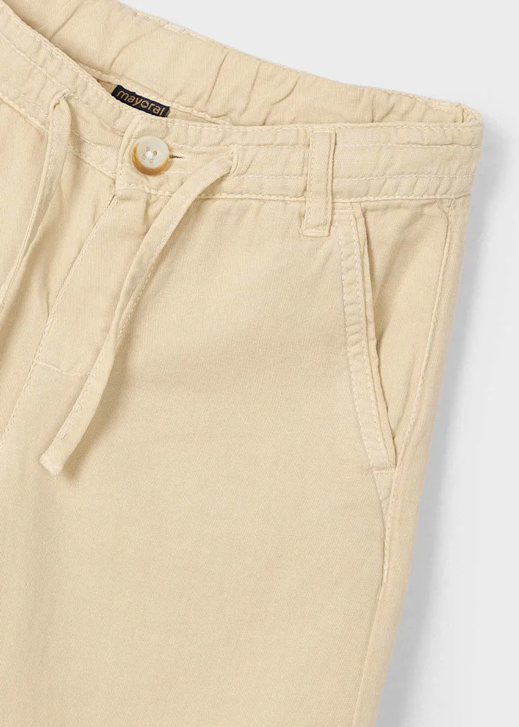 Linen Pants with Drawstring - Biscuit by Mayoral