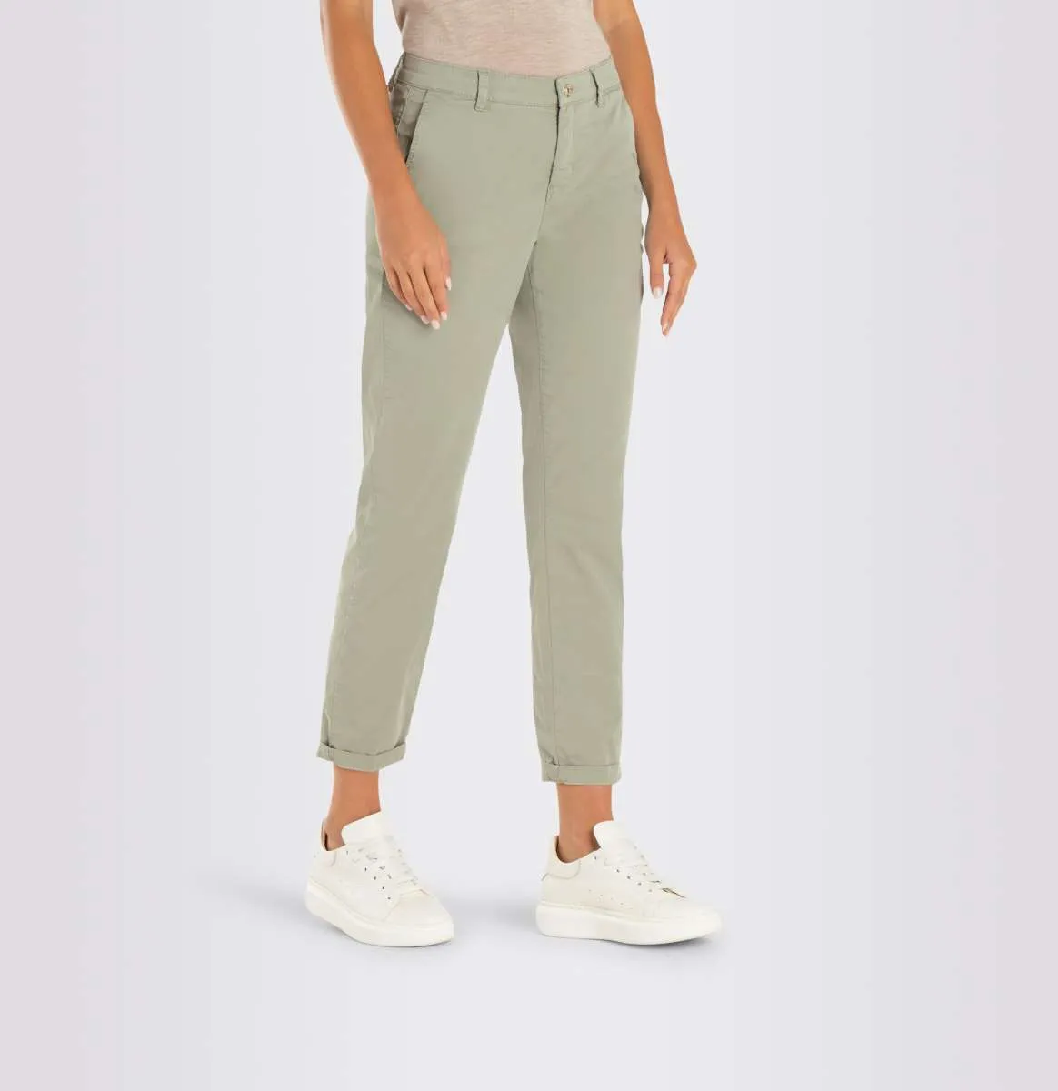 MAC WOMEN'S TURN UP CHINO - DRIED ROSEMARY