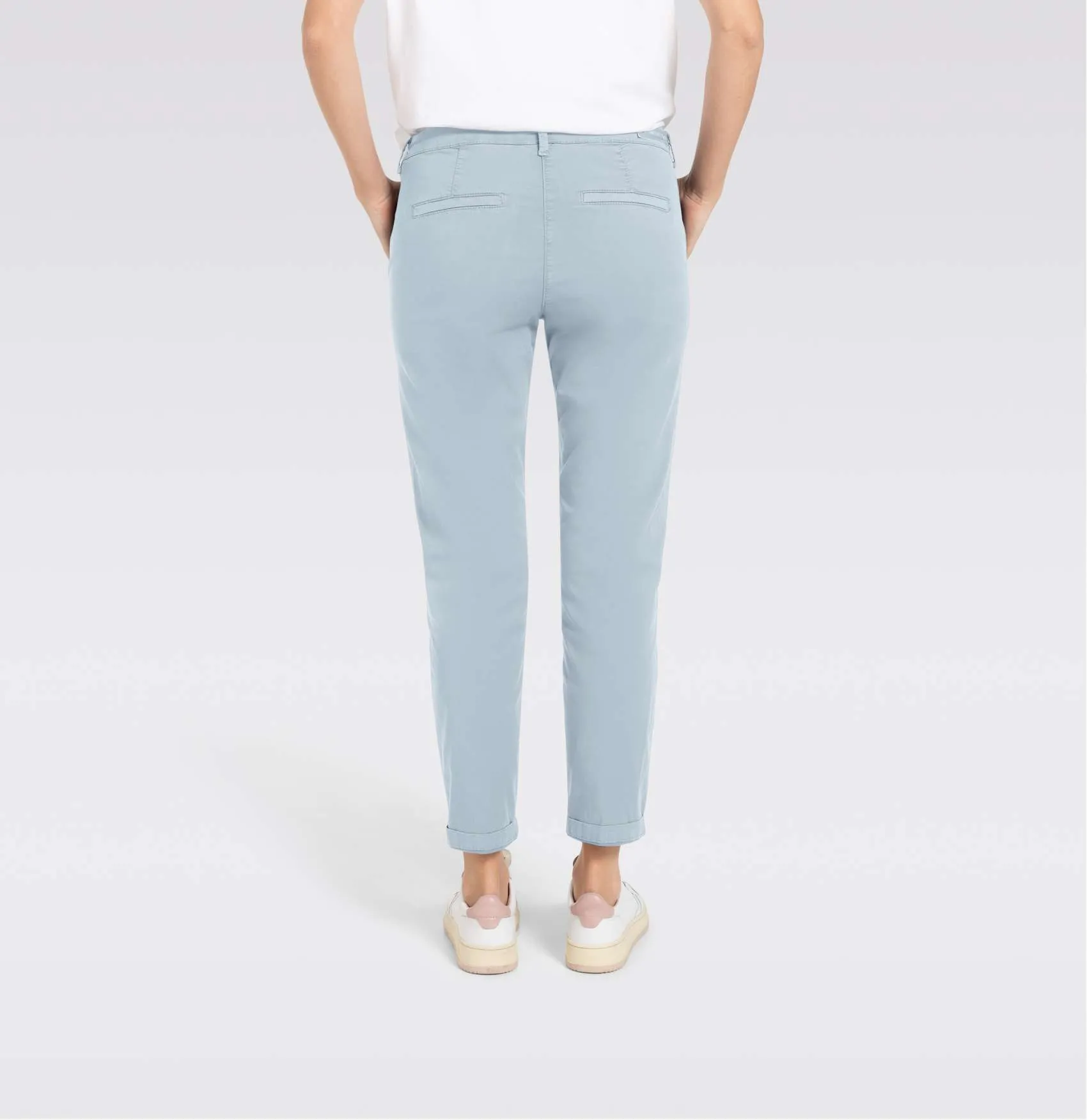 MAC WOMEN'S TURN UP CHINO - ICE BLUE