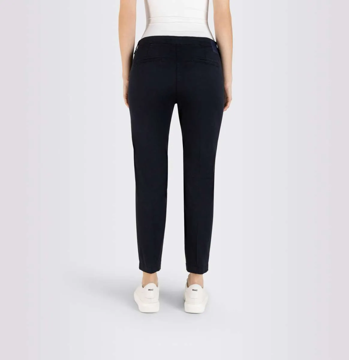 MAC WOMEN'S TURN UP CHINO - POWER DARK BLUE