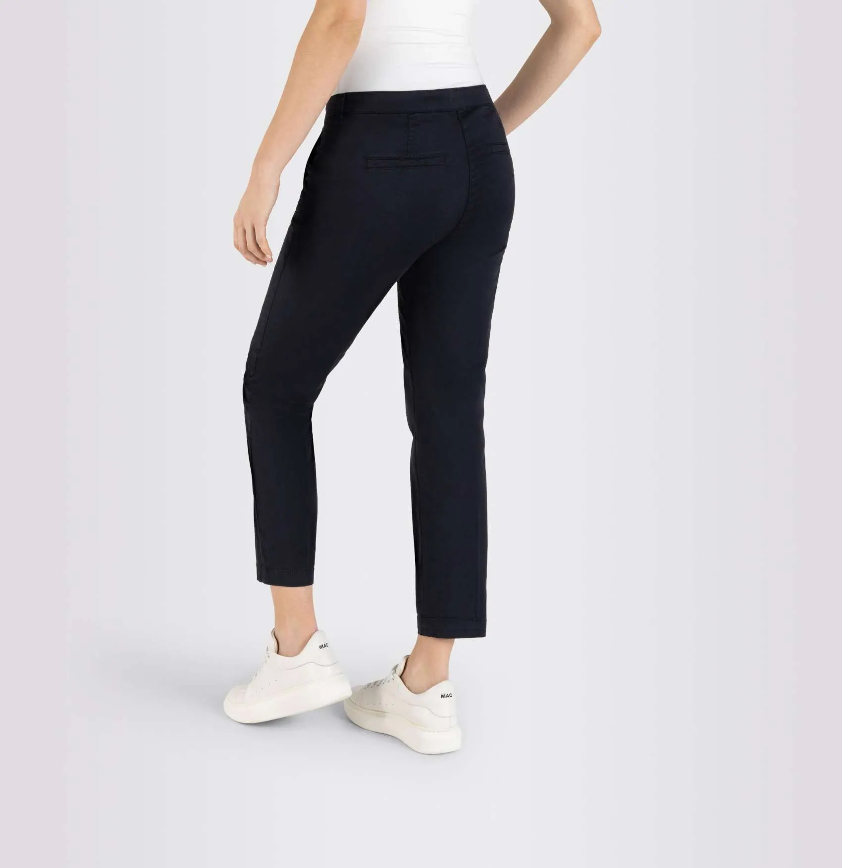 MAC WOMEN'S TURN UP CHINO - POWER DARK BLUE
