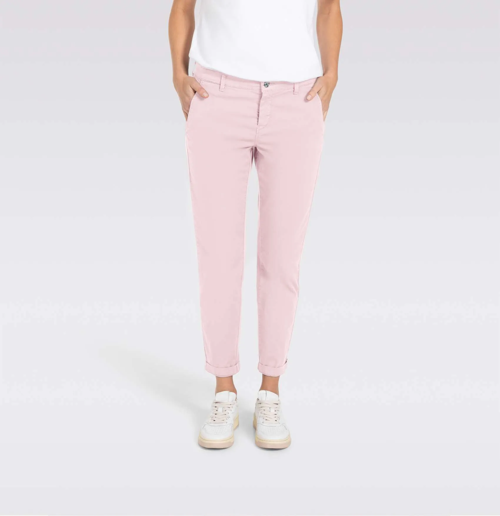 MAC WOMEN'S TURN UP CHINO - SOFT PINK