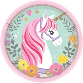 Magical Unicorn Plates - Lunch 8 Pkt