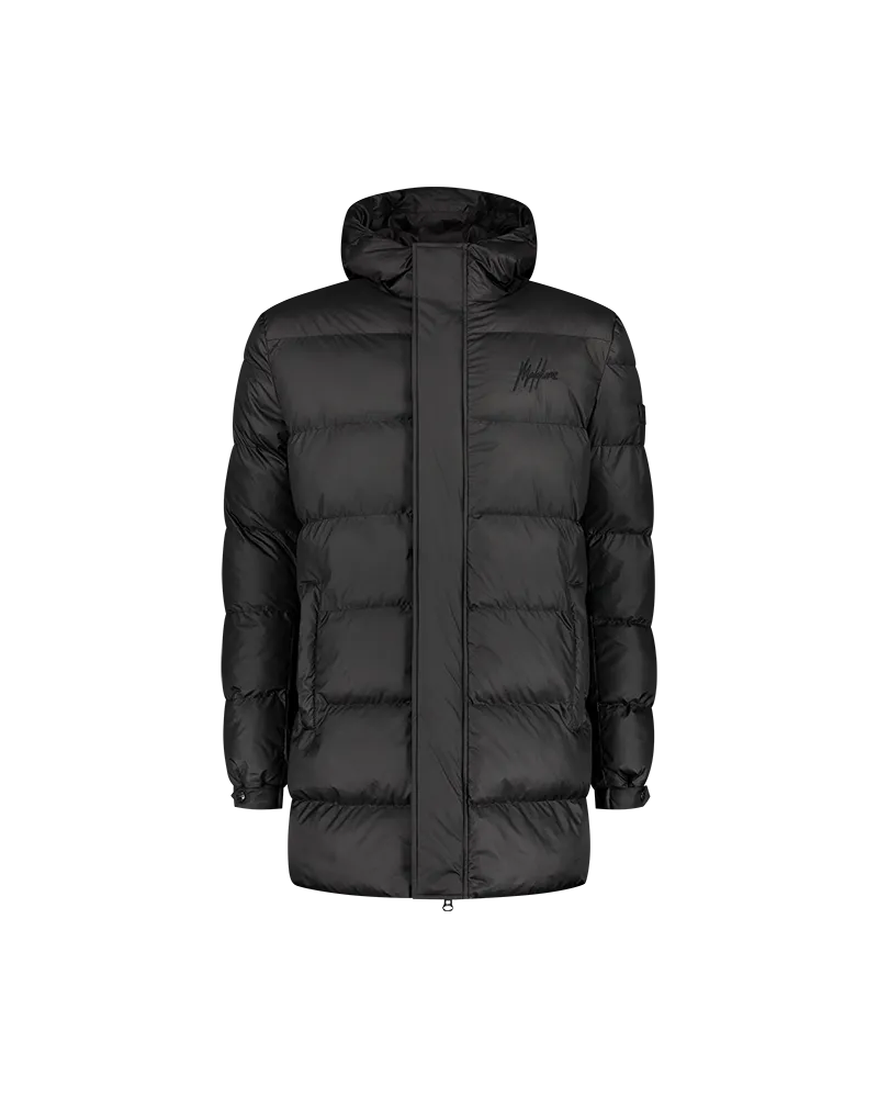 Malelions Men Long Puffer Jacket | Black