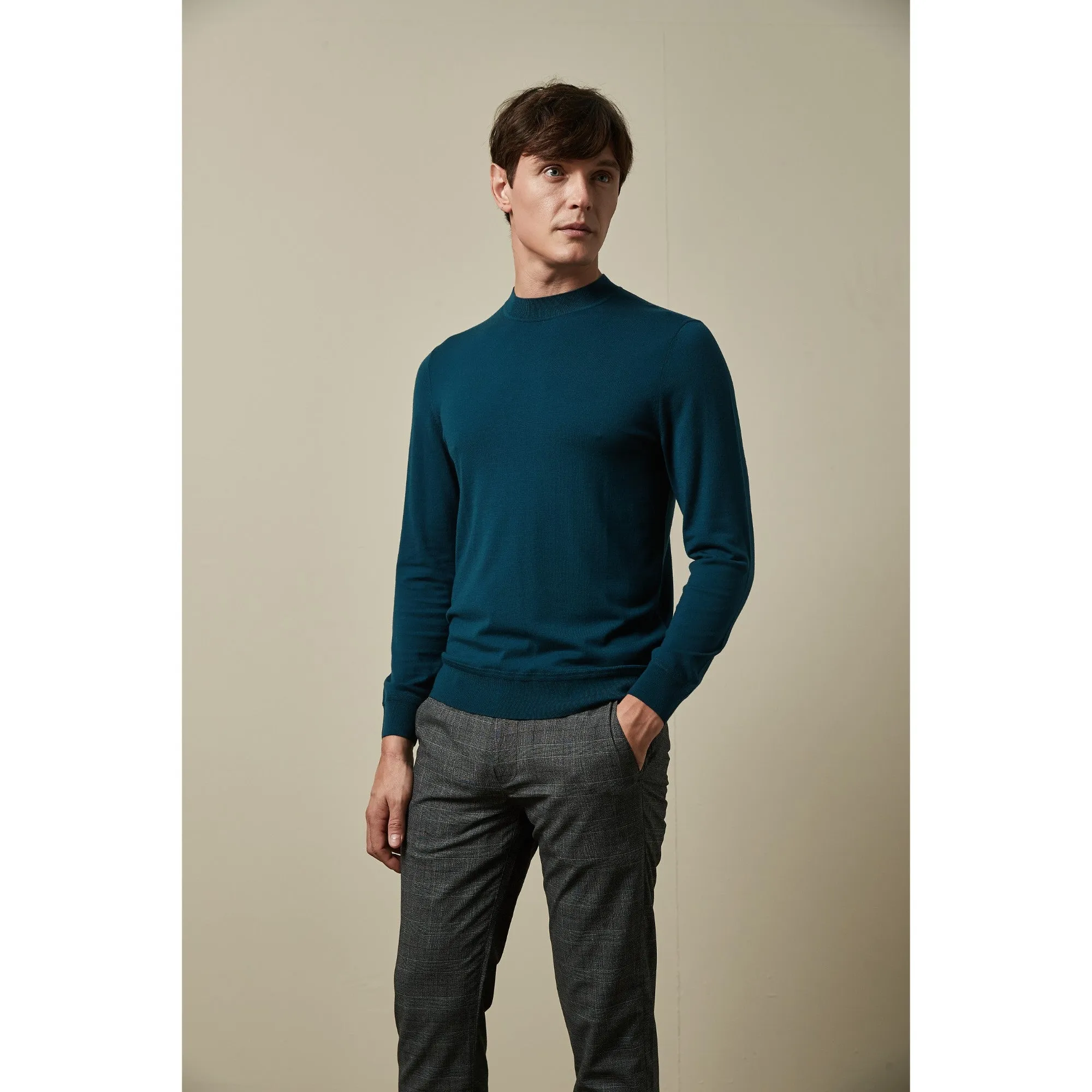Men Mmk-Willoow-Crew Neck Sweater - Dk-Green