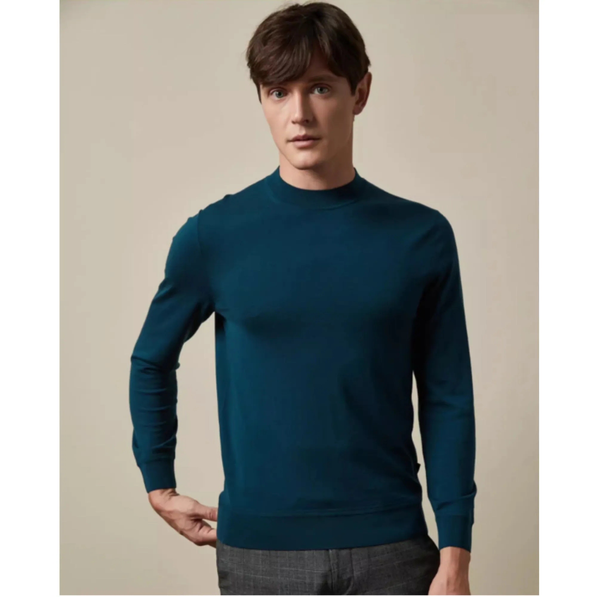 Men Mmk-Willoow-Crew Neck Sweater - Dk-Green