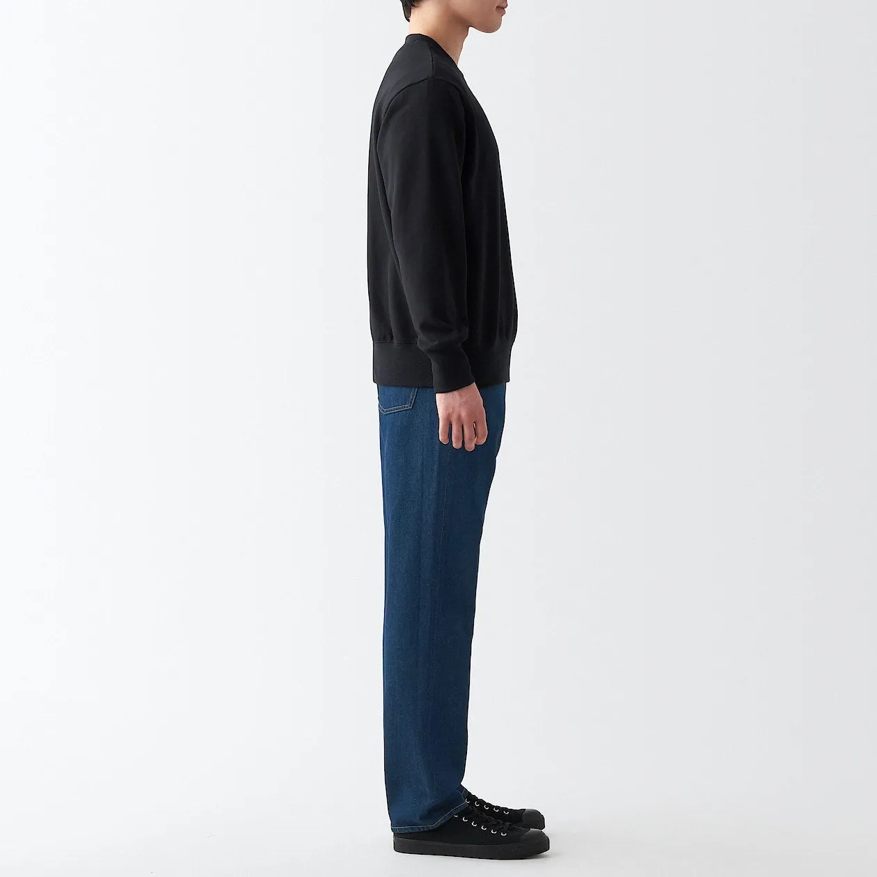 Men's Denim Regular Pants Blue (L 32inch / 82cm)