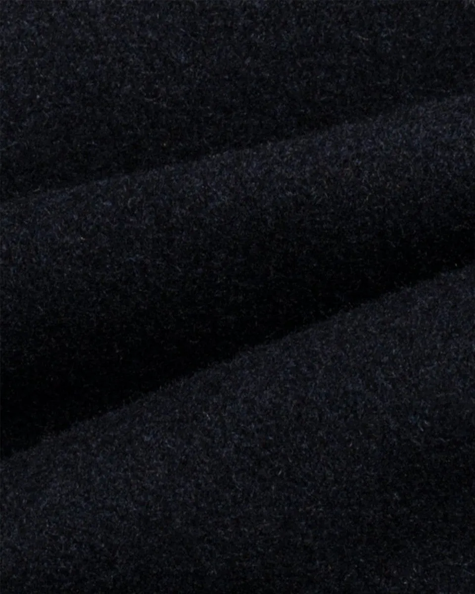 Men's Wool Blend Mid-length Coat - NELSON - Navy Blue