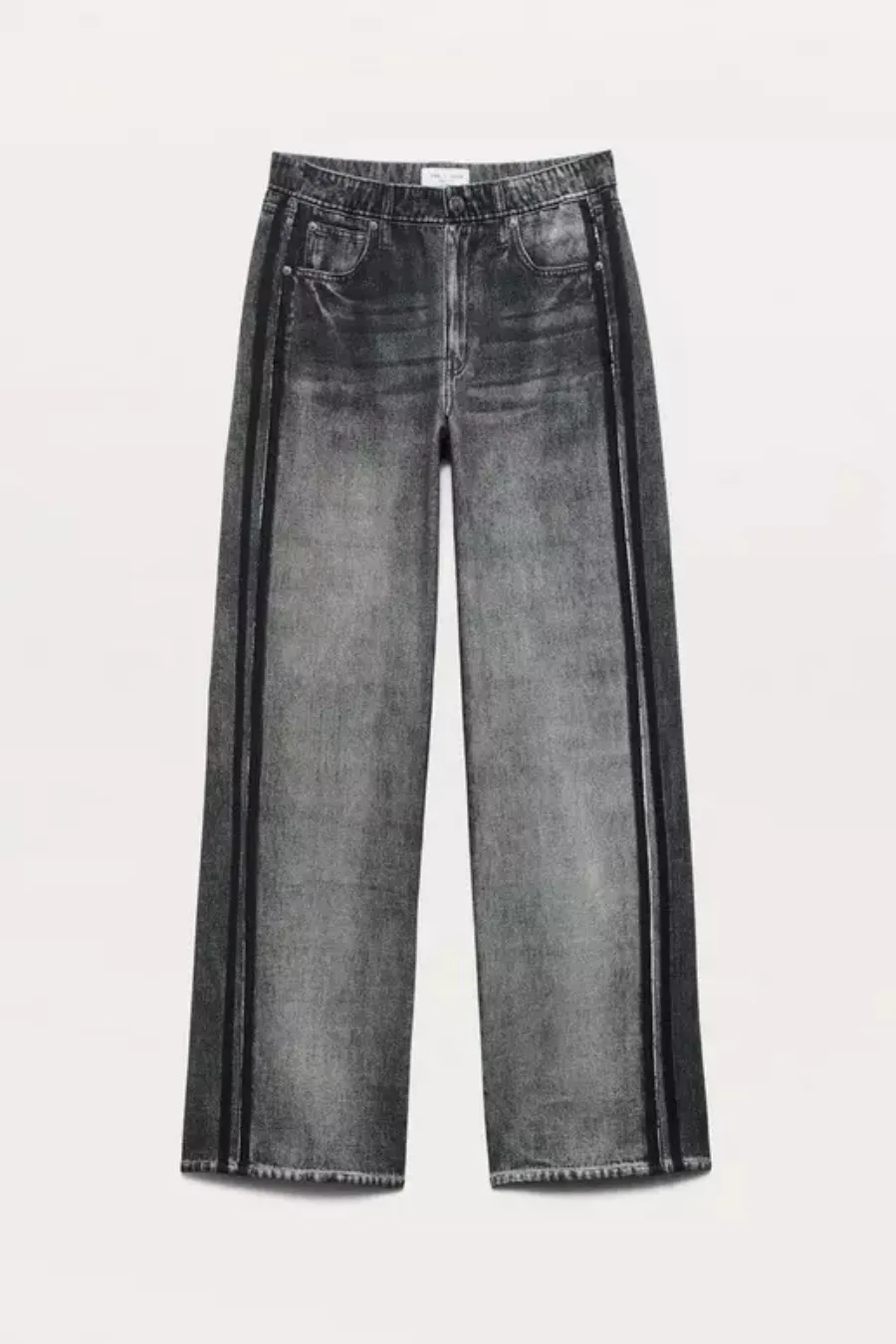 Miramar Wide Leg Track Pant Washed Black