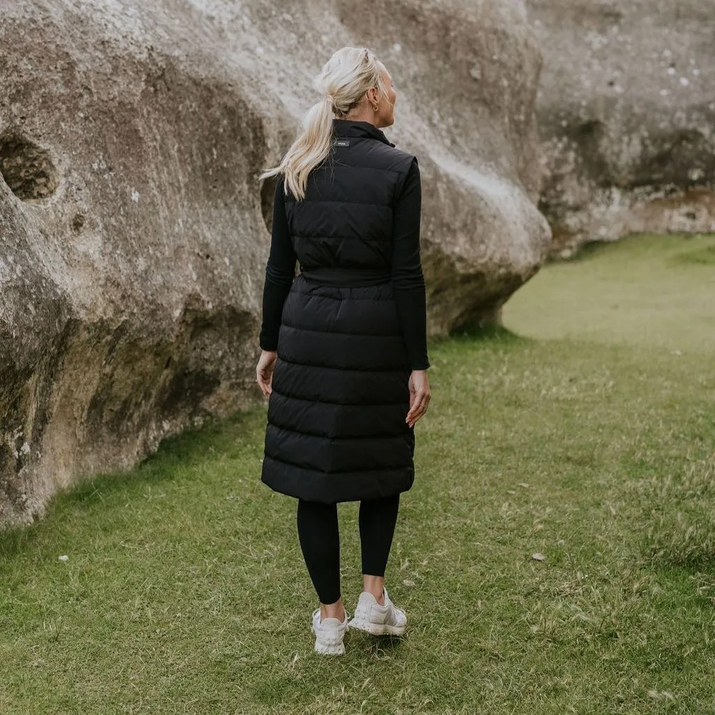 Moke: Bella 90/10 Maxi Vest in Black
