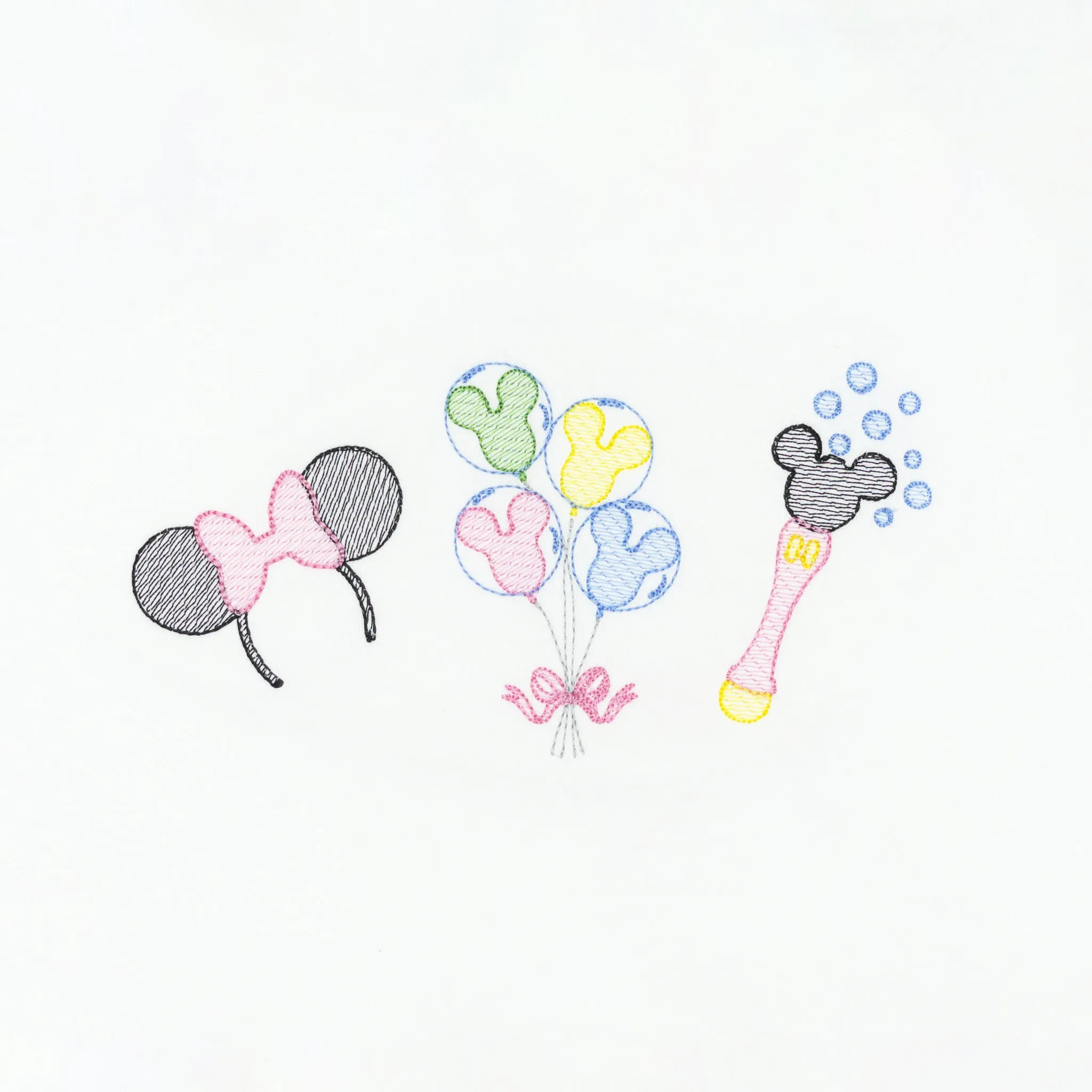 Mouse Souvenir Trio Monogram Design